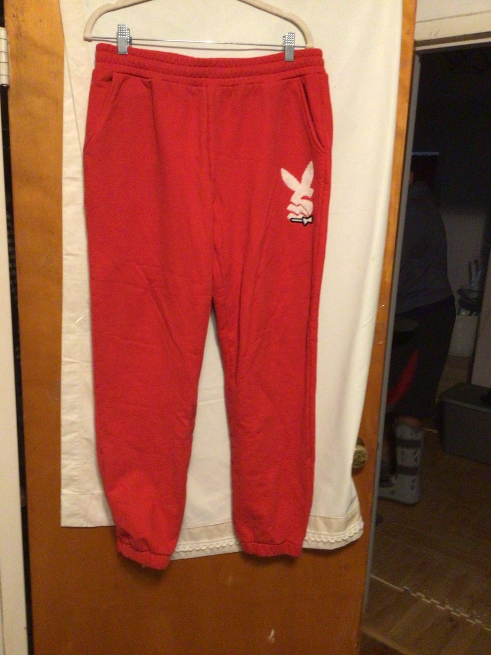 PLAYBOY  jogger pants with logo casual running errands SZ XL100% cotton
